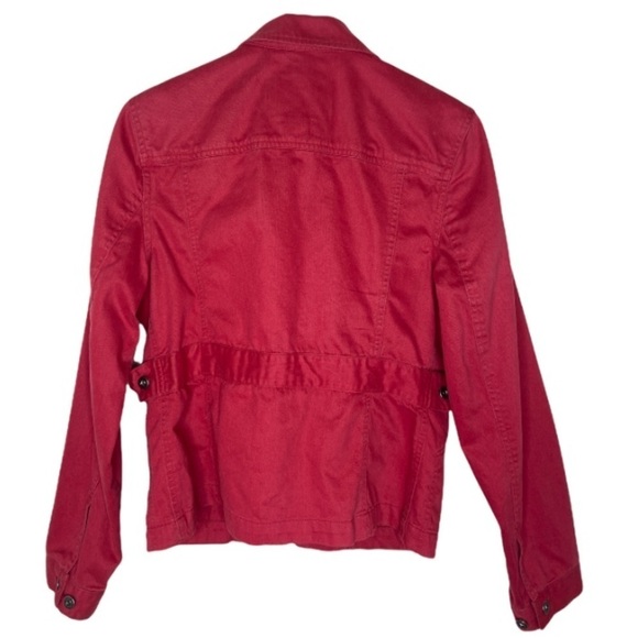 Lauren Ralph Lauren Women’s Red Trucker Jacket Size Petite Small - Picture 3 of 14